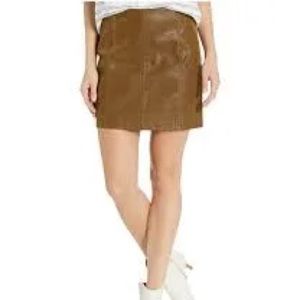 Free People Vegan Suede Mini Skirt